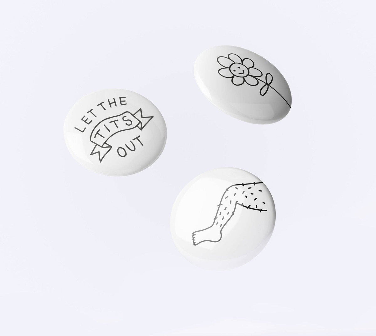 Buttonset "Let the Tits Out" | Dicks Don't Lie