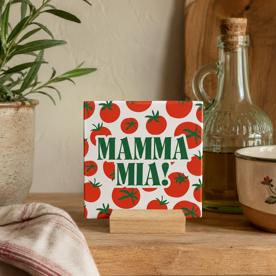 Keramische Tegel "Mamma mia!" | Artige