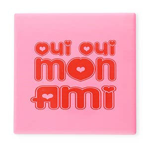 Keramische Tegelt "Oui Oui Mon Ami"