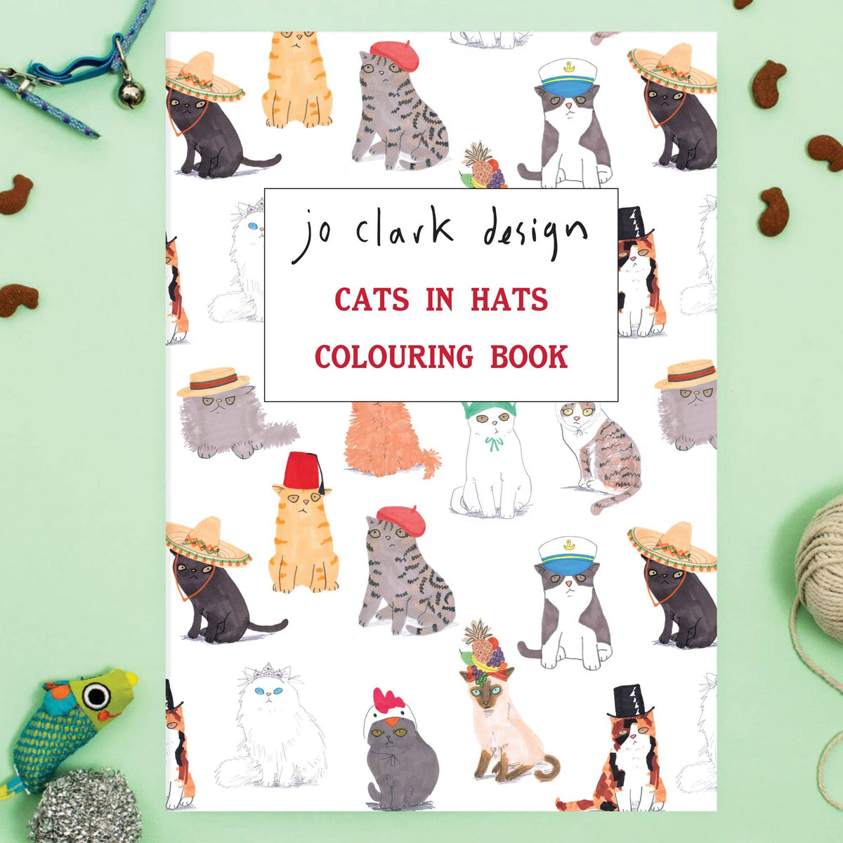 Kleurboek "Cats in Hats" | Jo Clark Design
