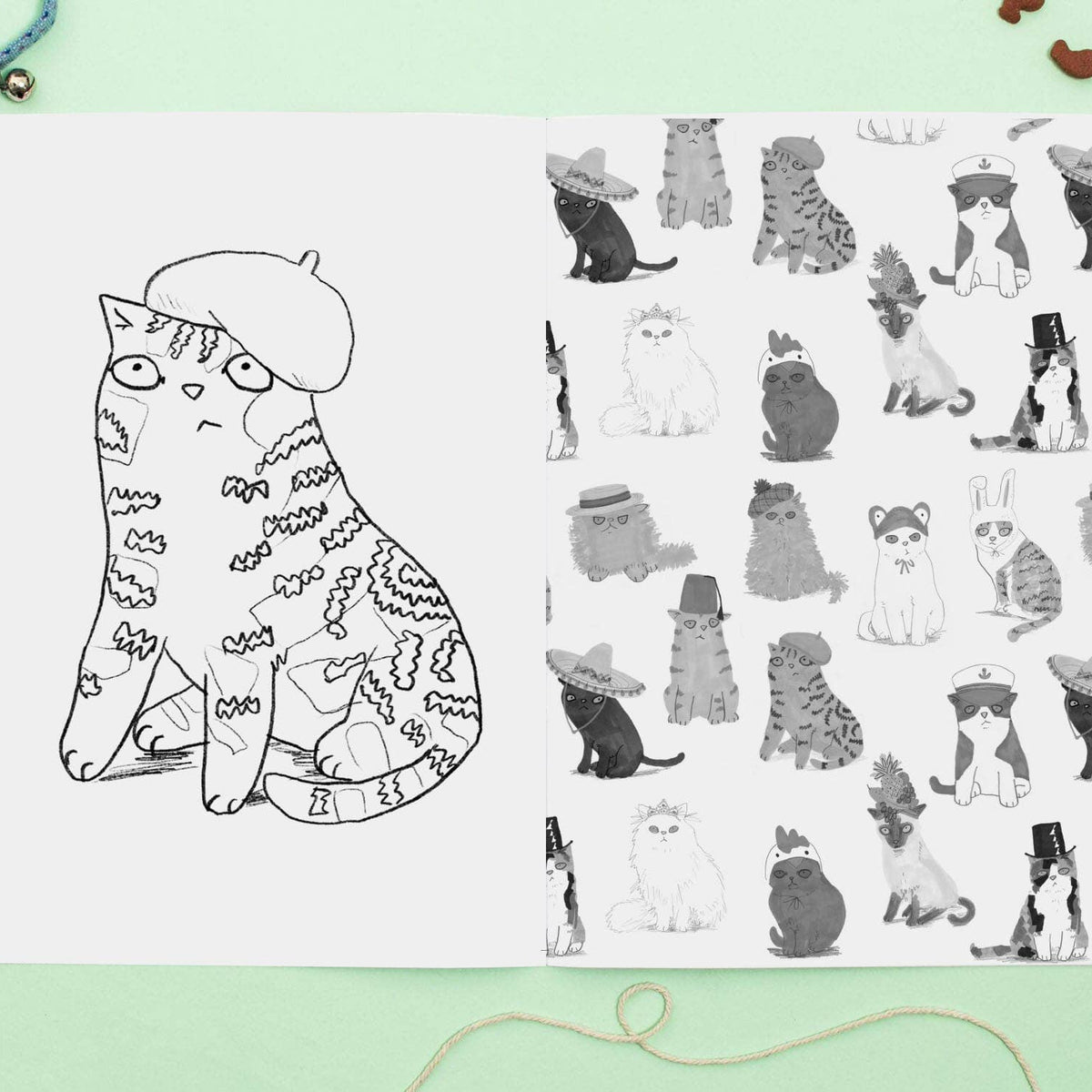 Kleurboek "Cats in Hats" | Jo Clark Design