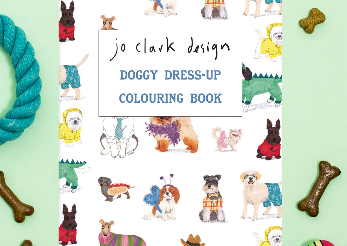 Kleurboek "Doggy Dress-Up" | Jo Clark Design