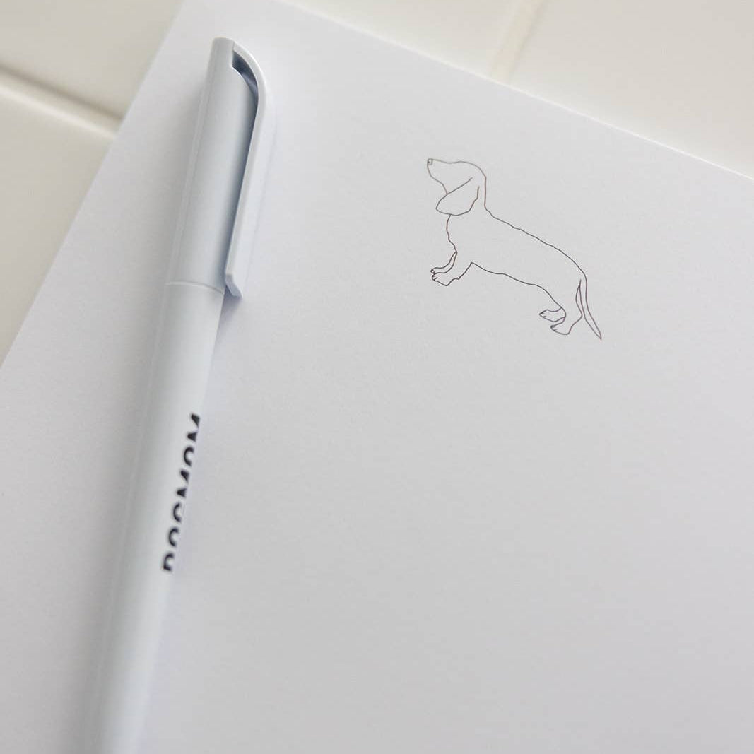 Memoblok A5 "DACKEL" wit | Lieblingspfote