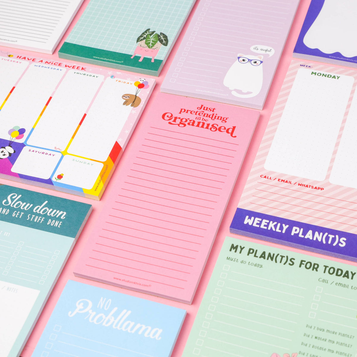 Memoblok "Just Pretending to Be Organised" | Studio Inktvis