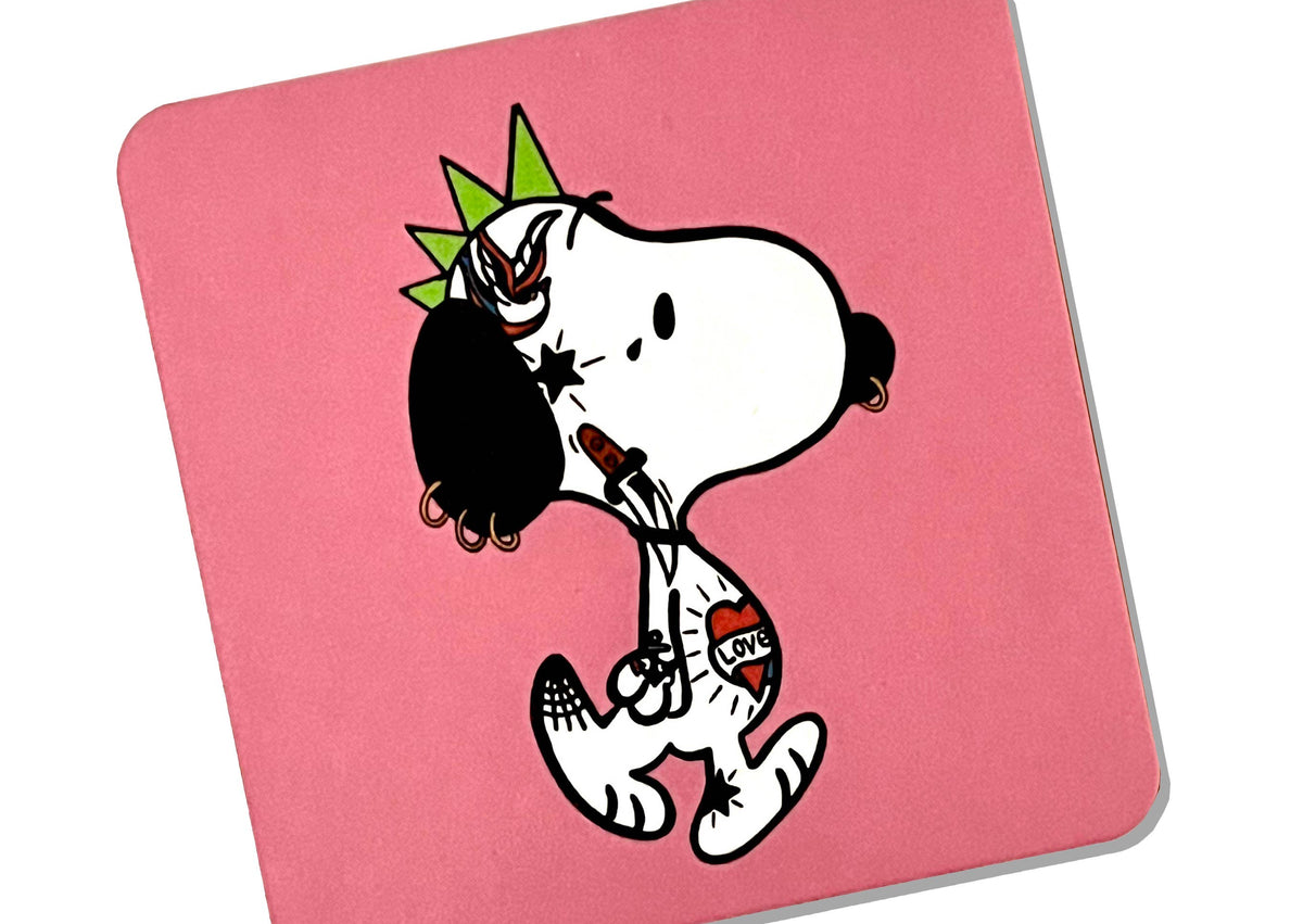 Onderzetter "Punk Rock Beagle" | Bite Your Granny