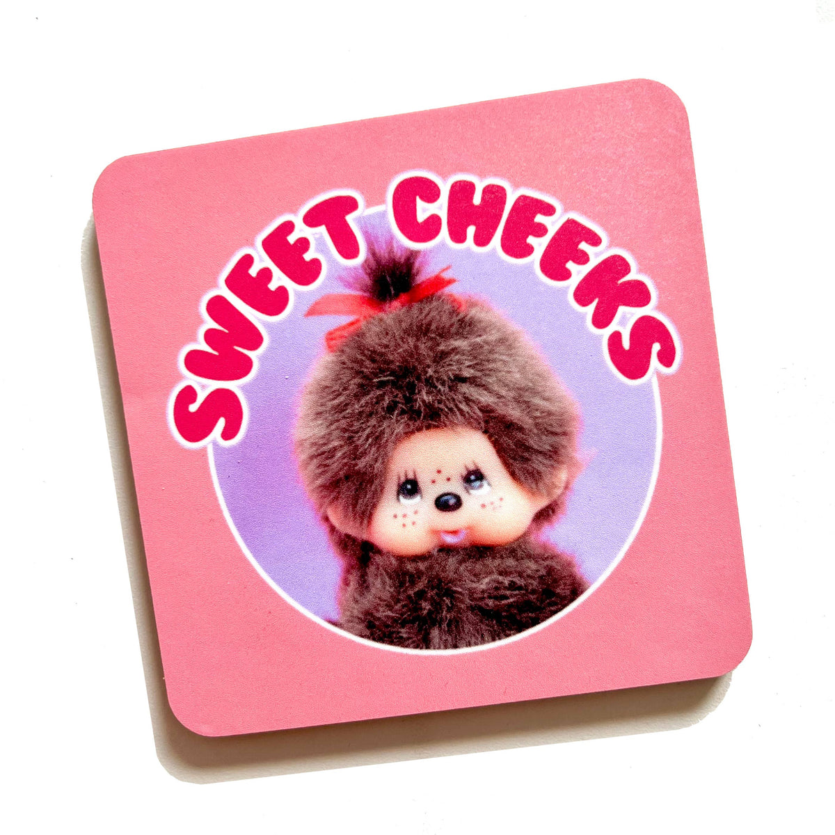 Onderzetter "Sweet Cheeks Monkey" | Bite Your Granny