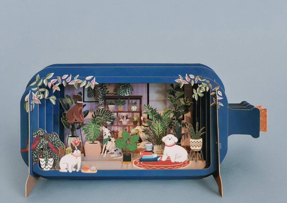 Pop-Up Kaart "Honden en Planten" | Alljoy Design