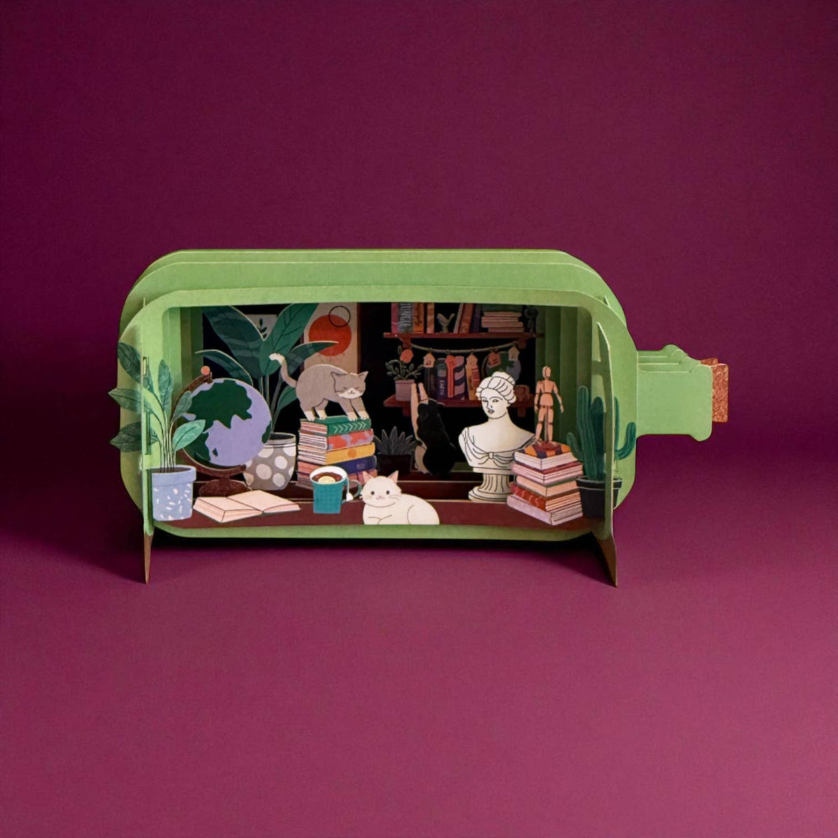 Pop-Up Kaart "Katten en Museum" | Alljoy Design