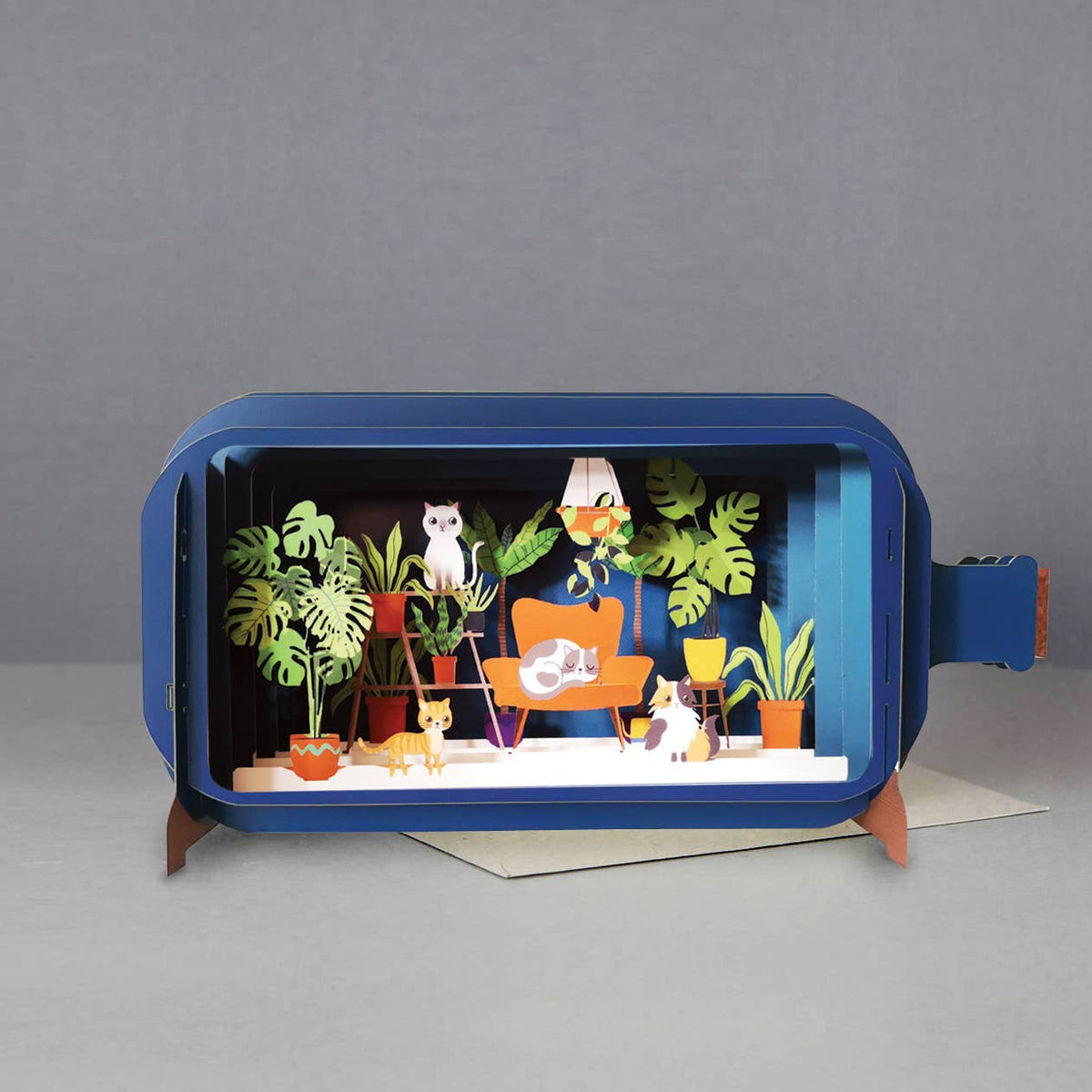 Pop-Up Kaart "Katten en Planten" | Alljoy Design
