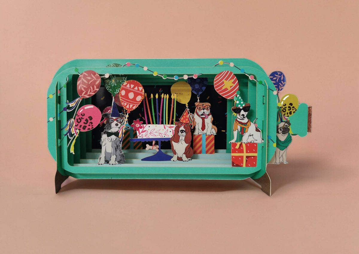 Pop-Up Kaart "Verjaardag Honden" | Alljoy Design