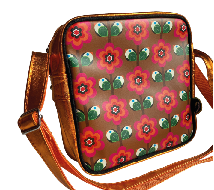 Schoudertas "Retro Bloemen" | Kunstboer