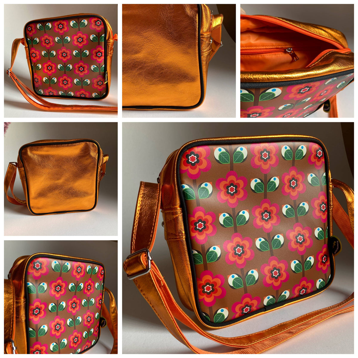 Schoudertas "Retro Bloemen" | Kunstboer