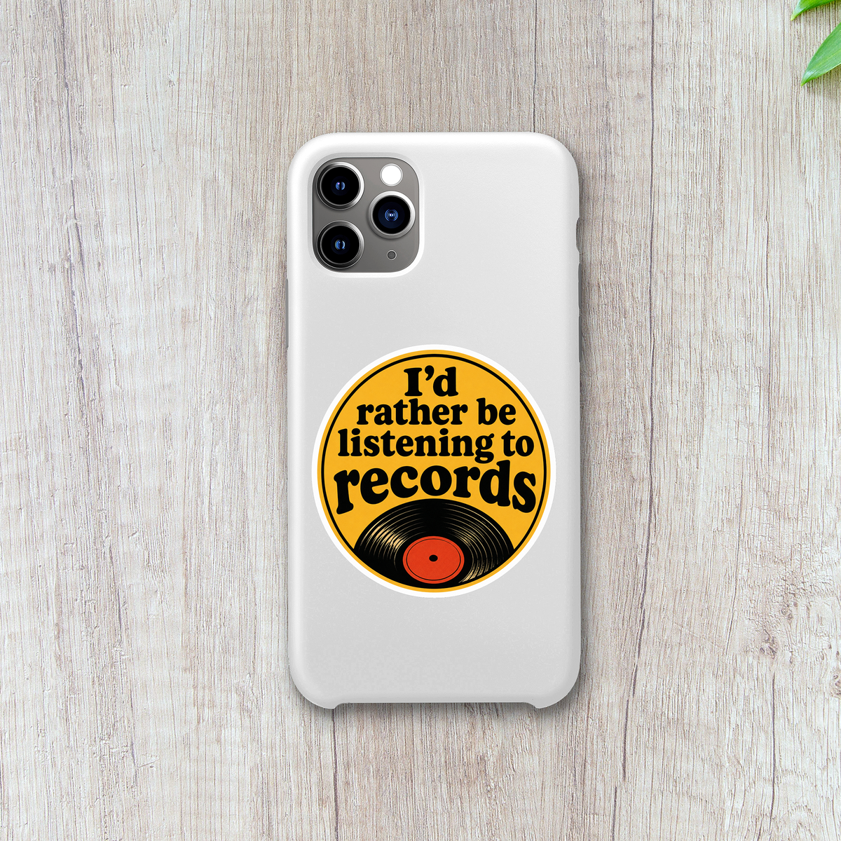 Sticker "I'd Rather Be Listening to Records" | Ozark Sticker Company