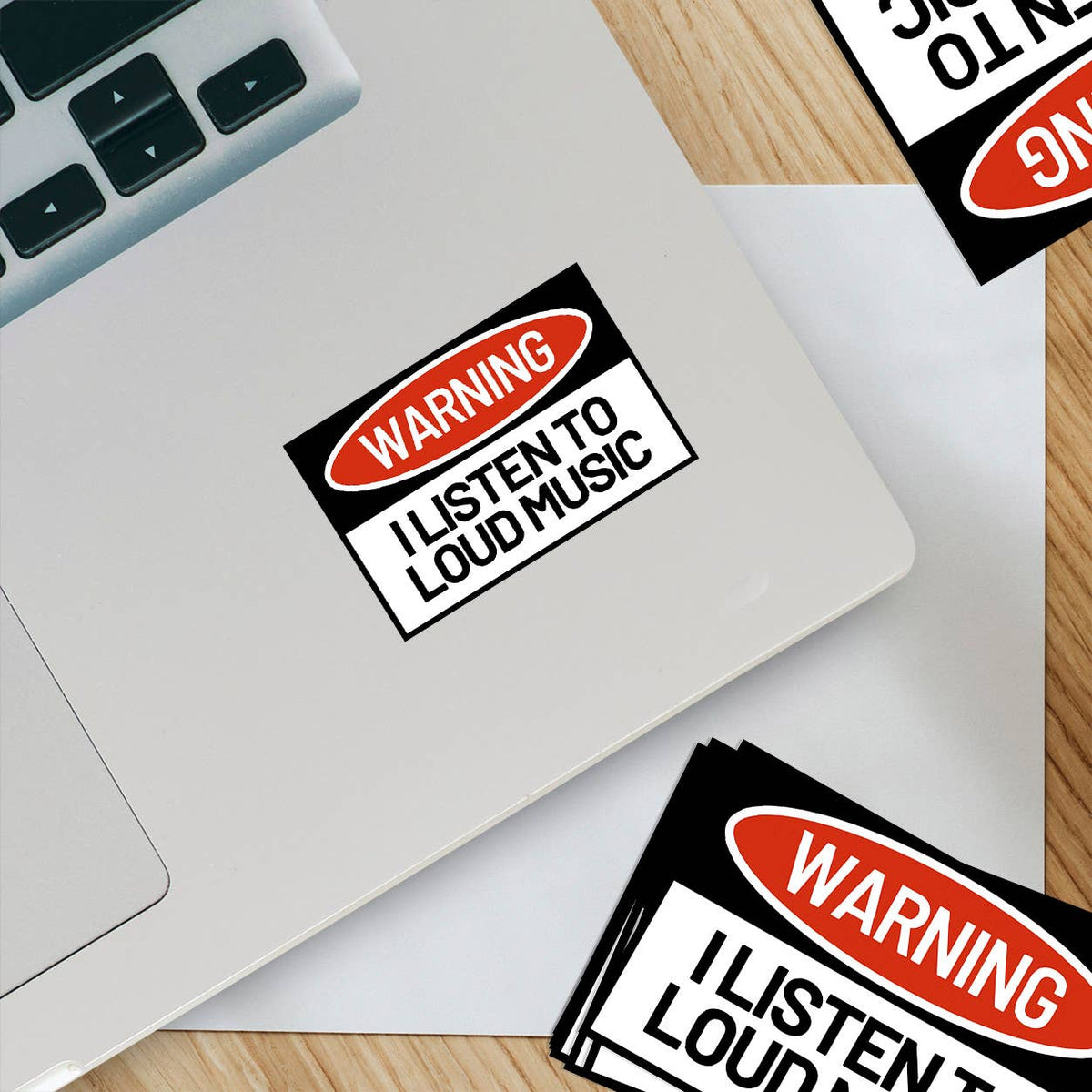 Sticker "Warning – I Listen to Loud Music" | Ozark Sticker Company