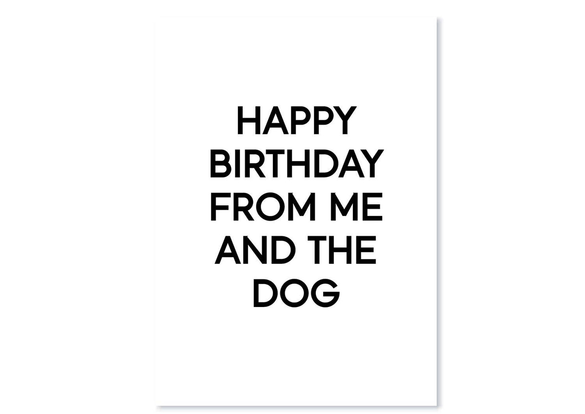 Verjaardagskaart "HAPPY BIRTHDAY" wit | Lieblingspfote