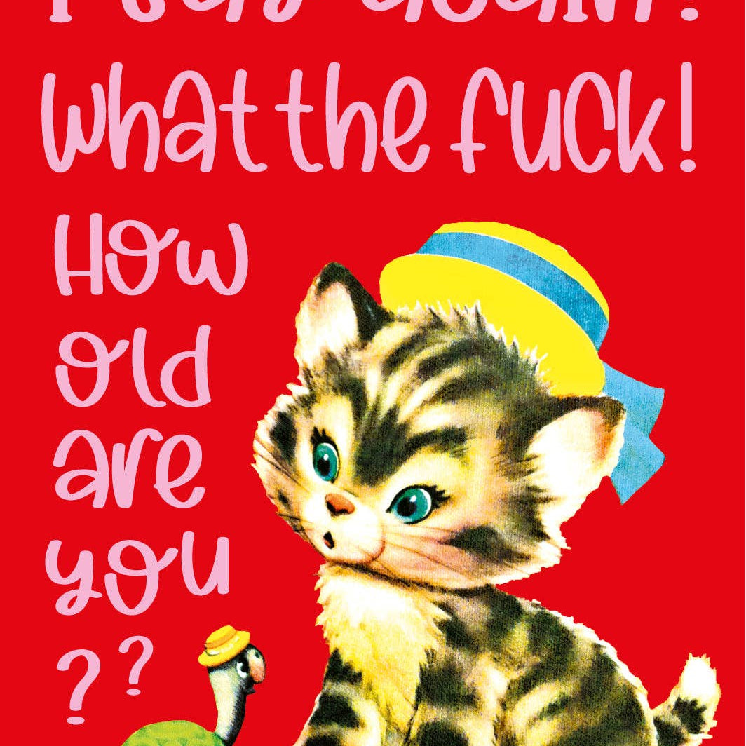 Verjaardagskaart "WTF How Old Are You?" | Studio Inktvis
