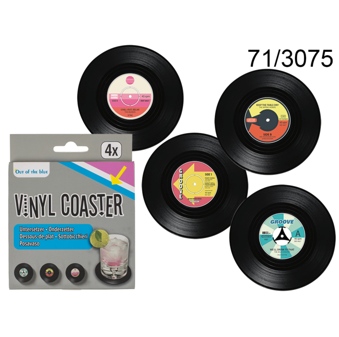 Vinyl onderzetters – set van 4