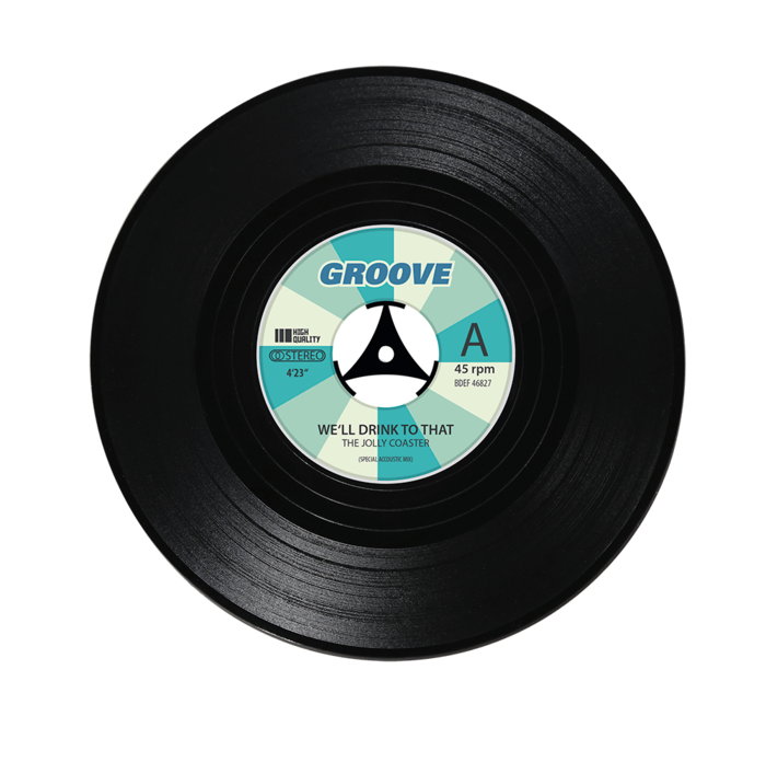 Vinyl onderzetters – set van 4