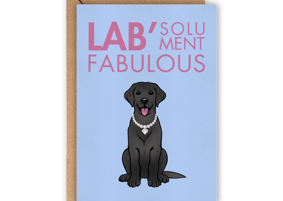 Wenskaart "Labsolutely Fabulous" | Lollypopartstudio