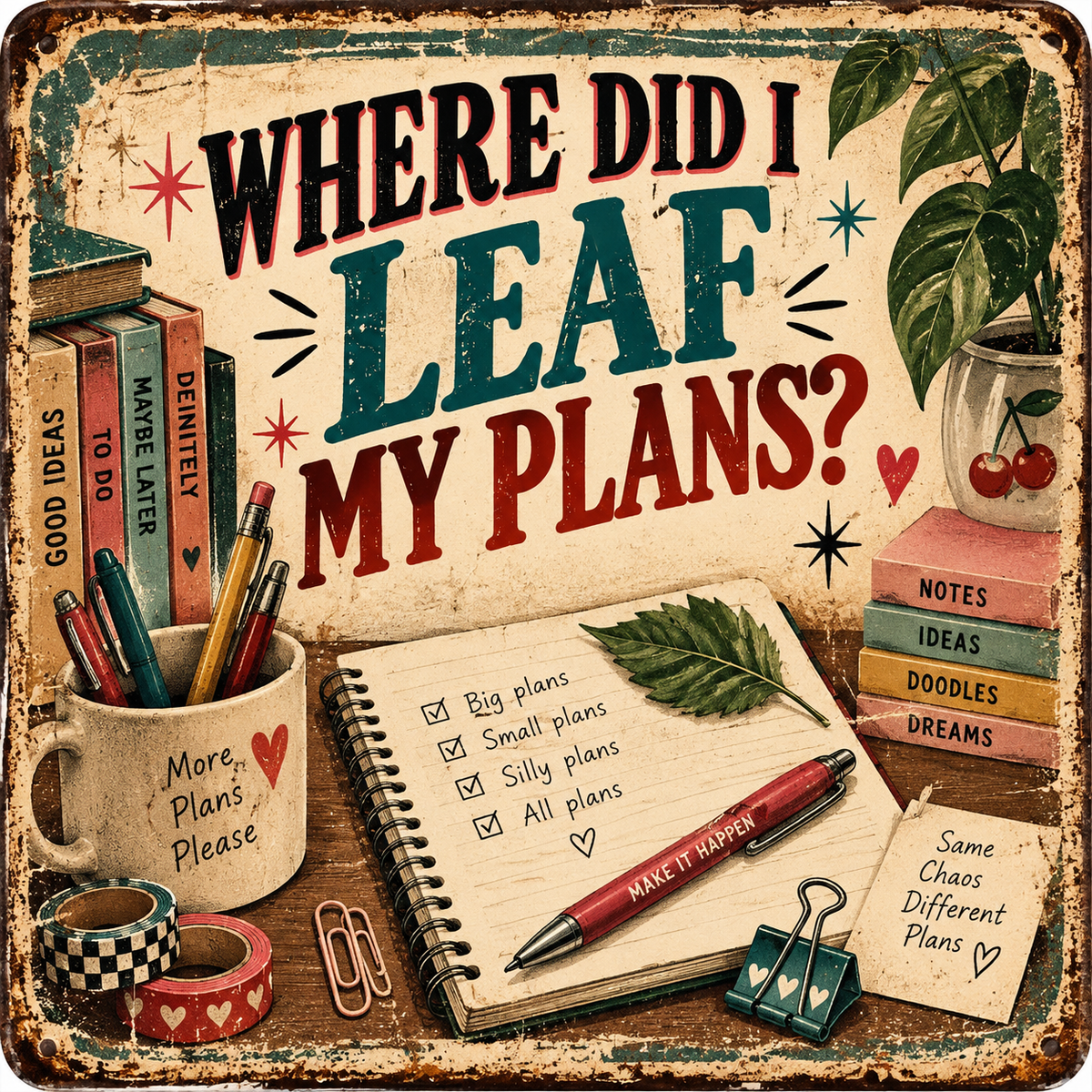 Where Did I  Leaf My Plans?