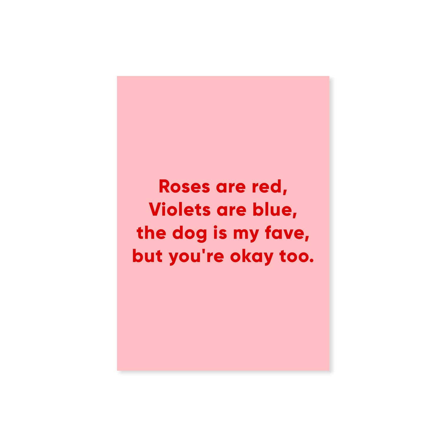 Ansichtkaart "ROSES ARE RED" roze | Lieblingspfote