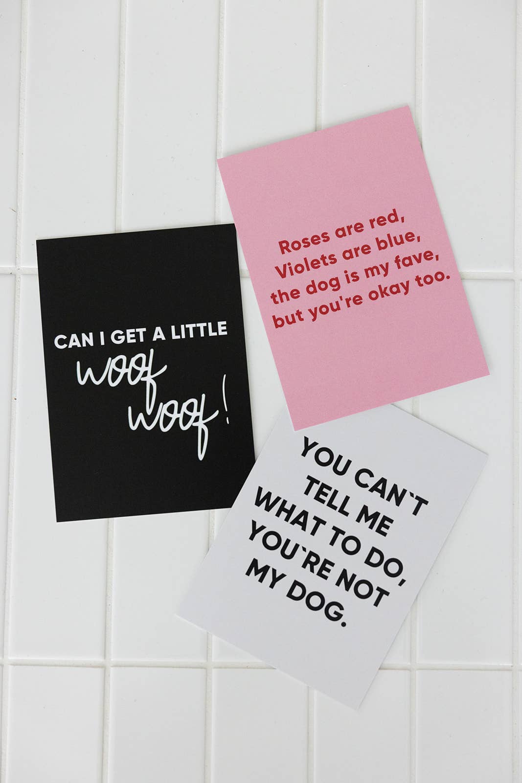 Ansichtkaart "YOU CAN'T TELL ME" wit | Lieblingspfote