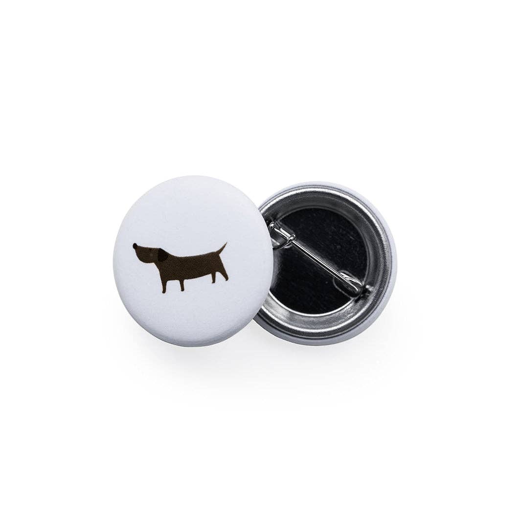 Button "DACKEL" wit | Lieblingspfote