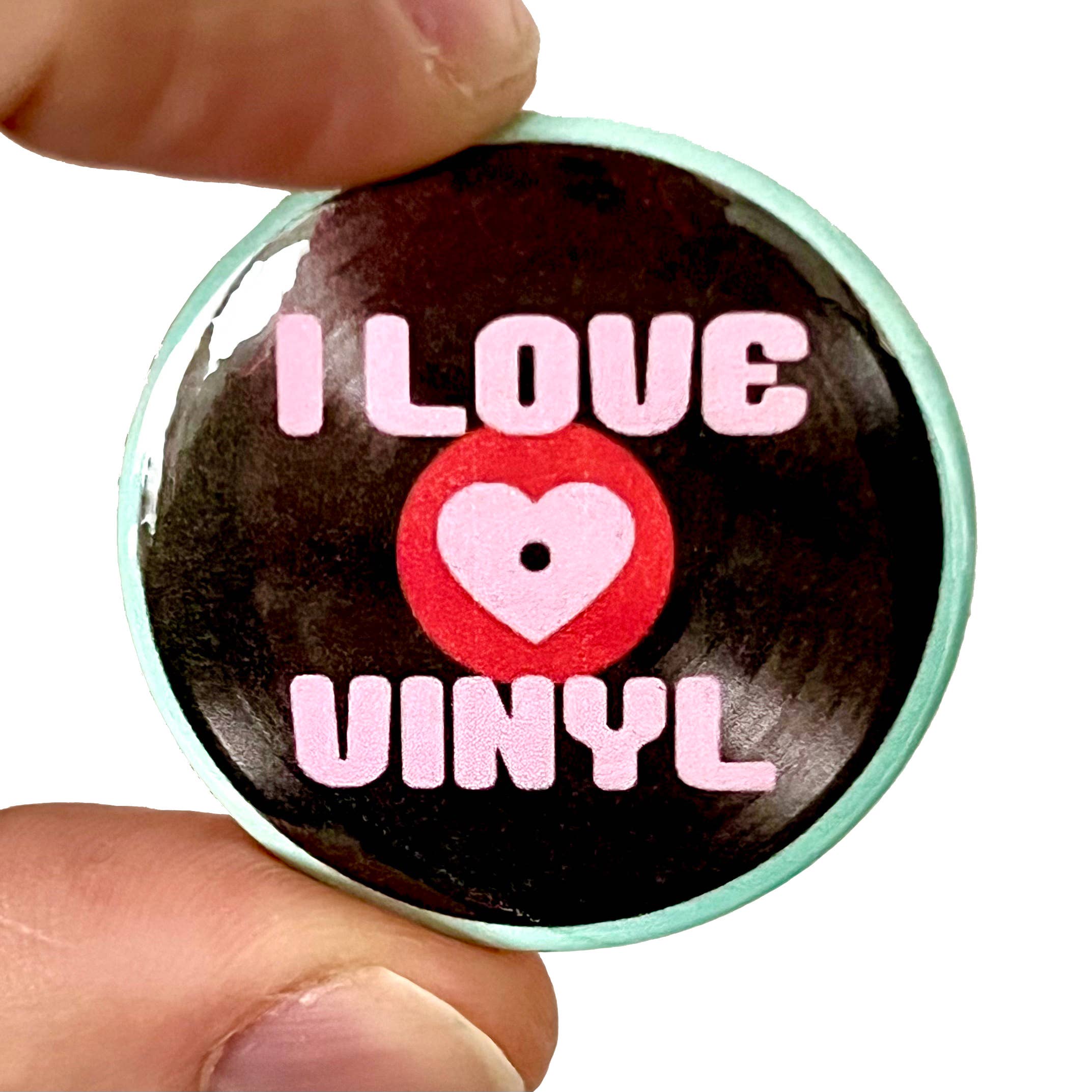 Button "I Love Vinyl" | Bite Your Granny