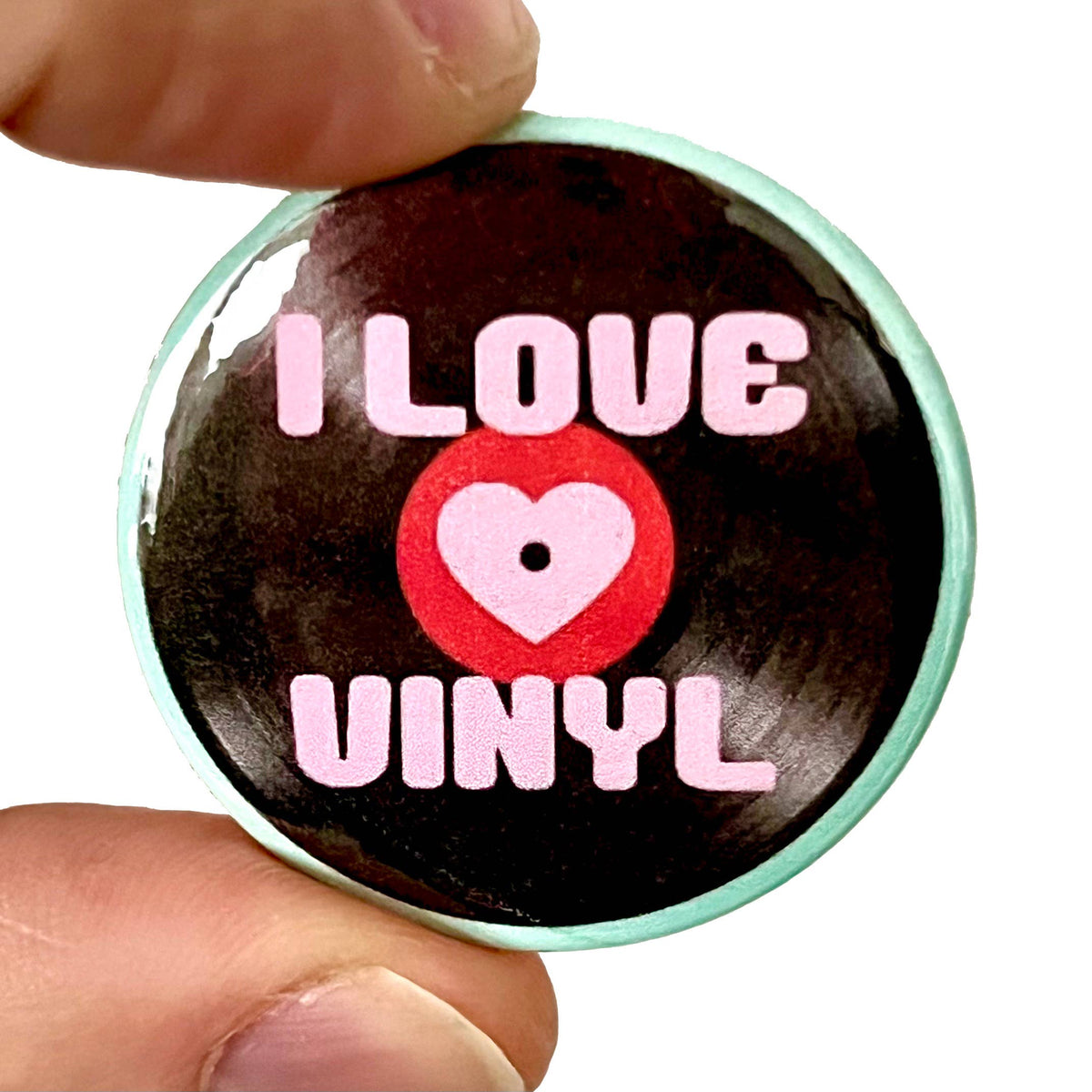 Button "I Love Vinyl" | Bite Your Granny