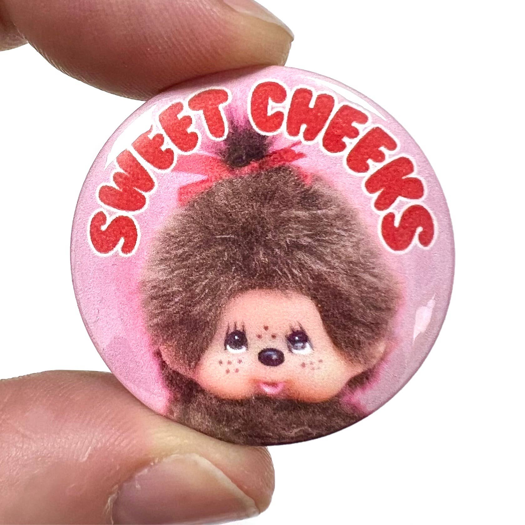 Button "Sweet Cheeks Monkey" | Bite Your Granny