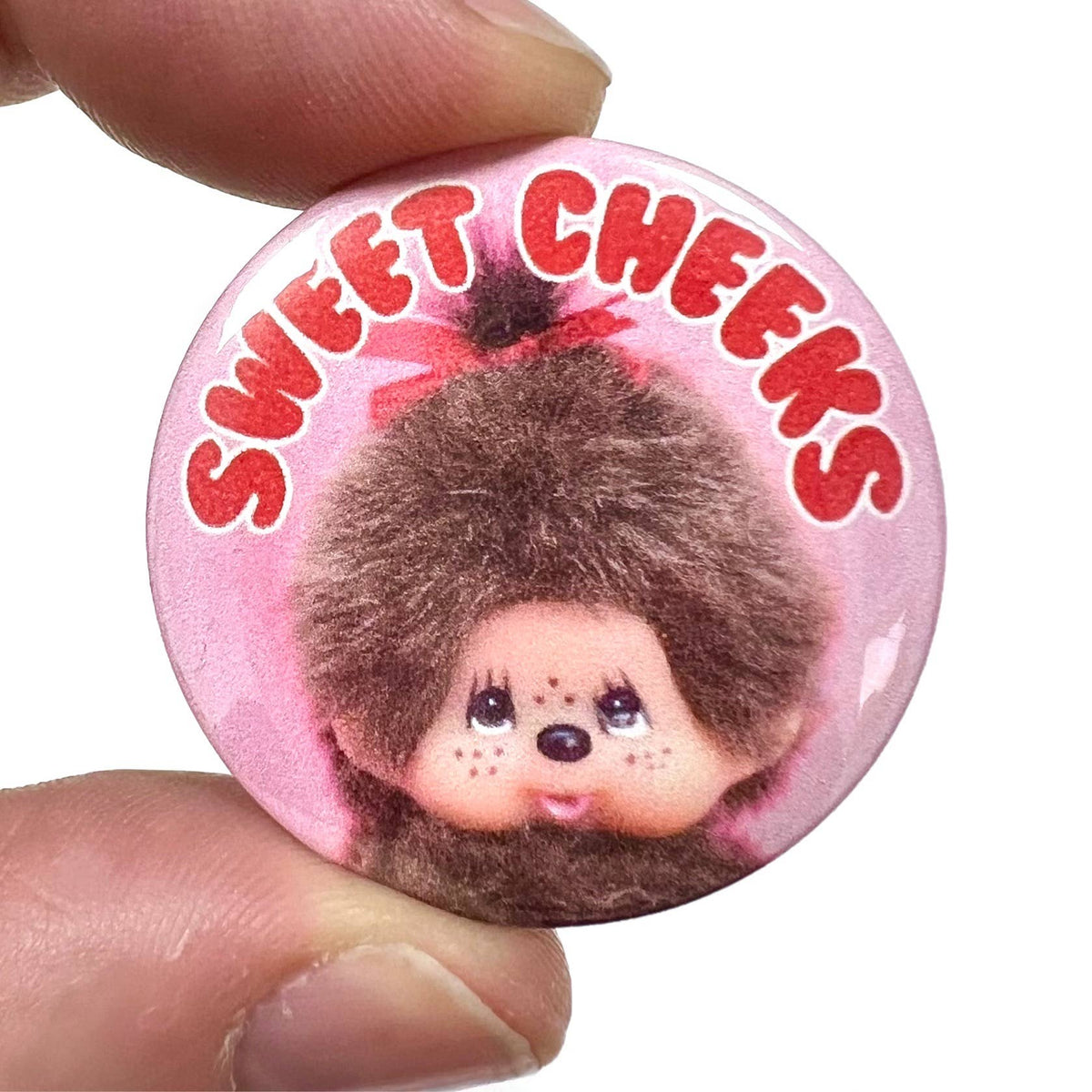 Button "Sweet Cheeks Monkey" | Bite Your Granny