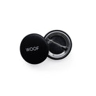 Button "WOOF" zwart | Lieblingspfote