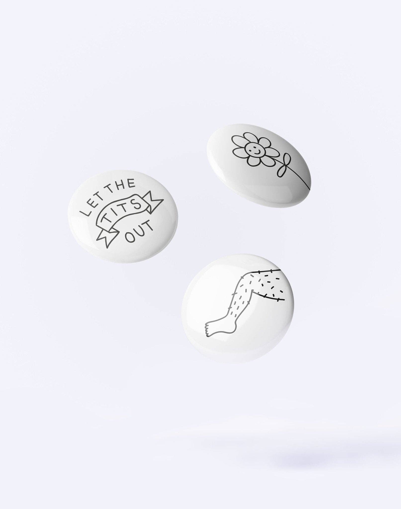Buttonset "Let the Tits Out" | Dicks Don't Lie