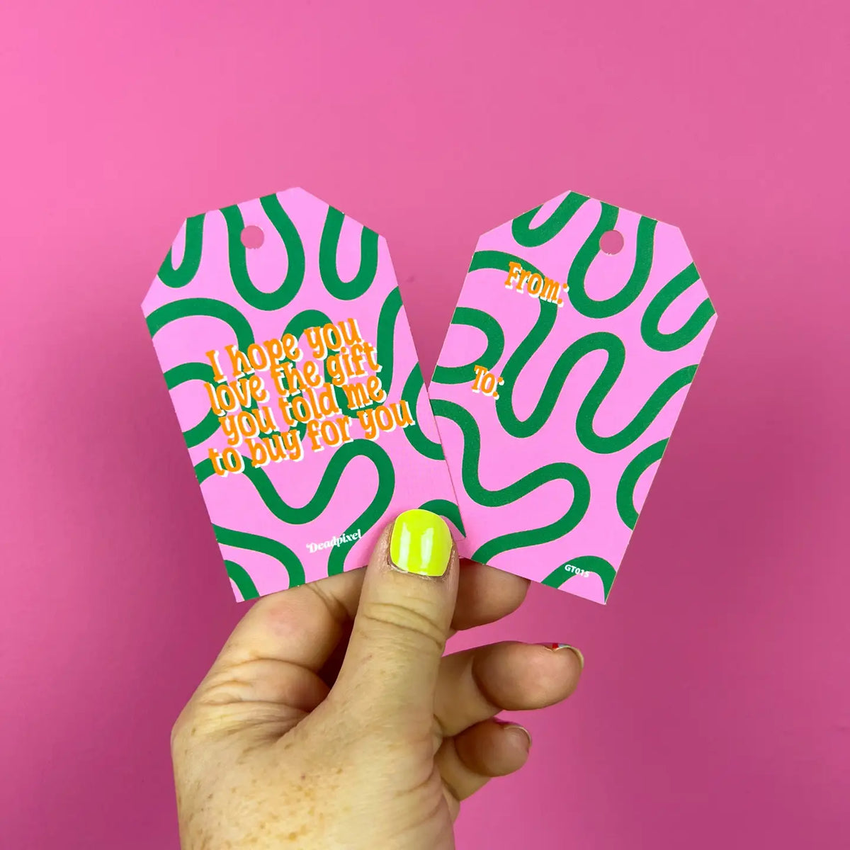 Cadeaulabel “I hope you love the gift you told me to buy for you” | Deadpixel
