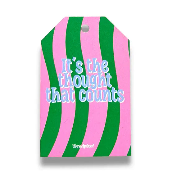 Cadeaulabel “It's the thought that counts” | Deadpixel