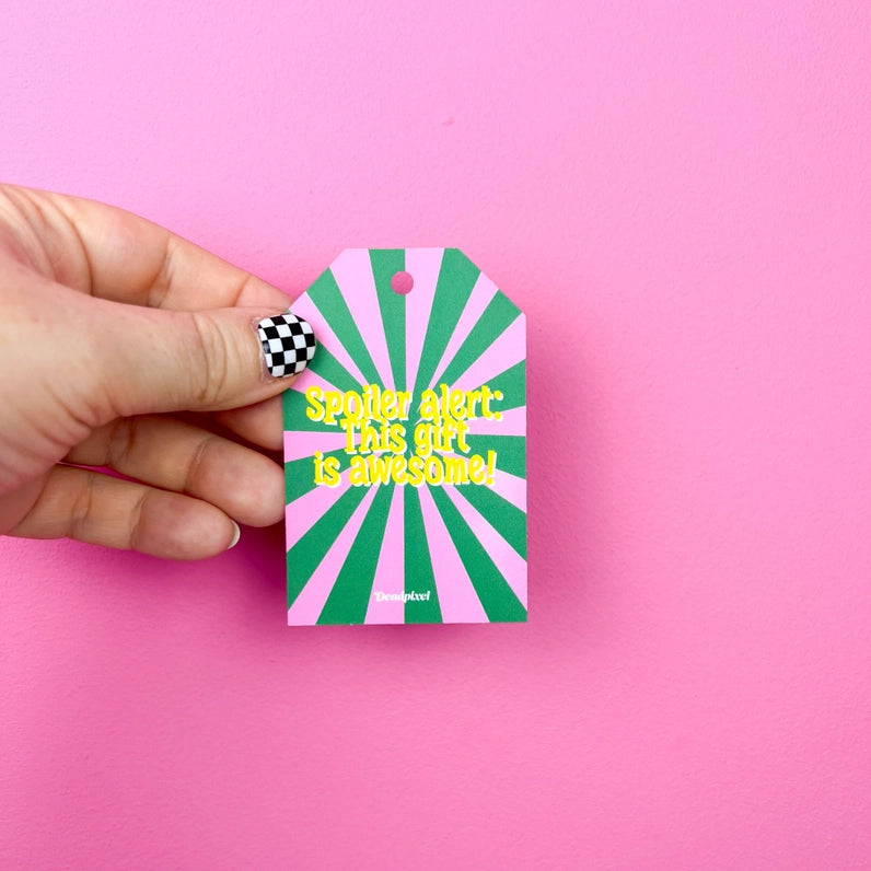 Cadeaulabel “Spoiler alert: This gift is awesome” | Deadpixel