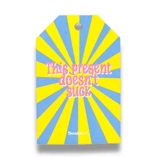 Cadeaulabel “This present doesn't suck” | Deadpixel