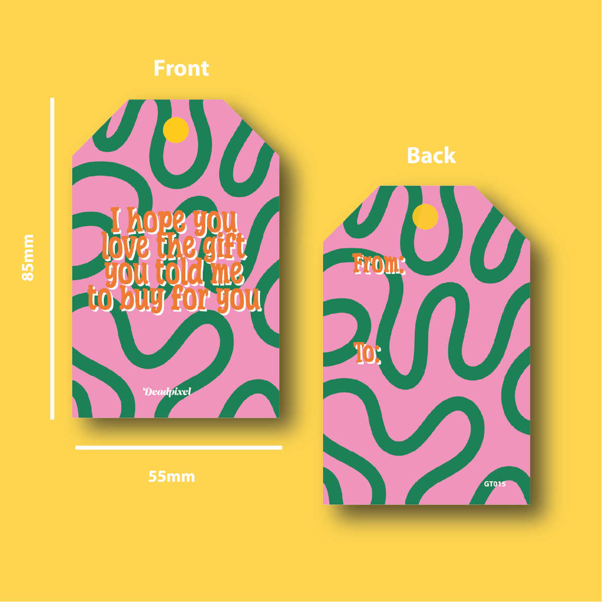 Cadeaulabelset "Totally Honest Gift Tags 1" | Deadpixel