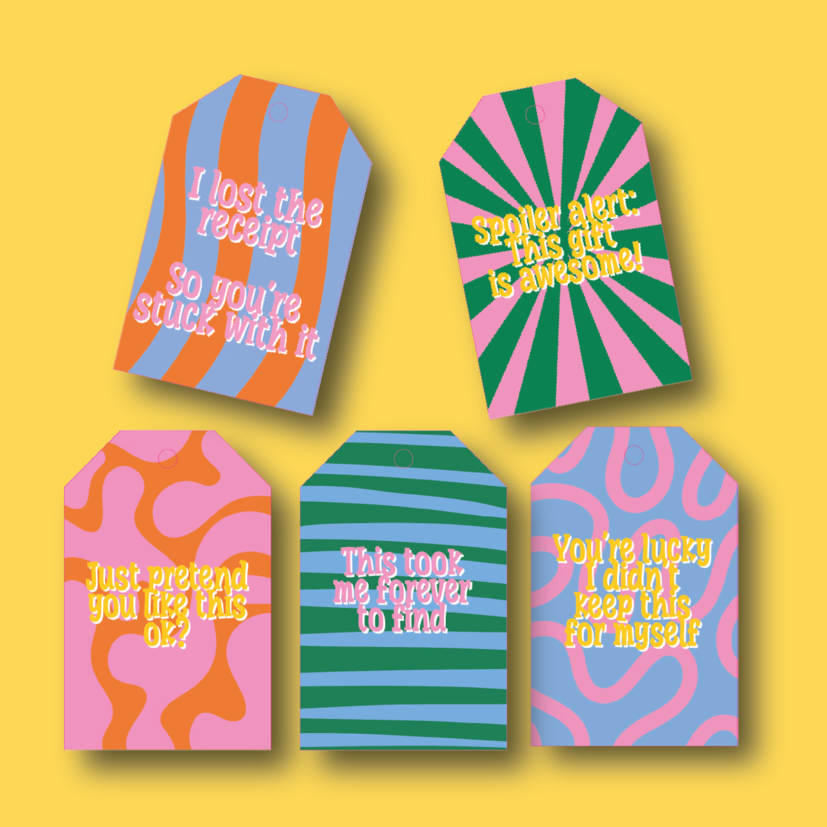 Cadeaulabelset "Totally Honest Gift Tags 2" | Deadpixel