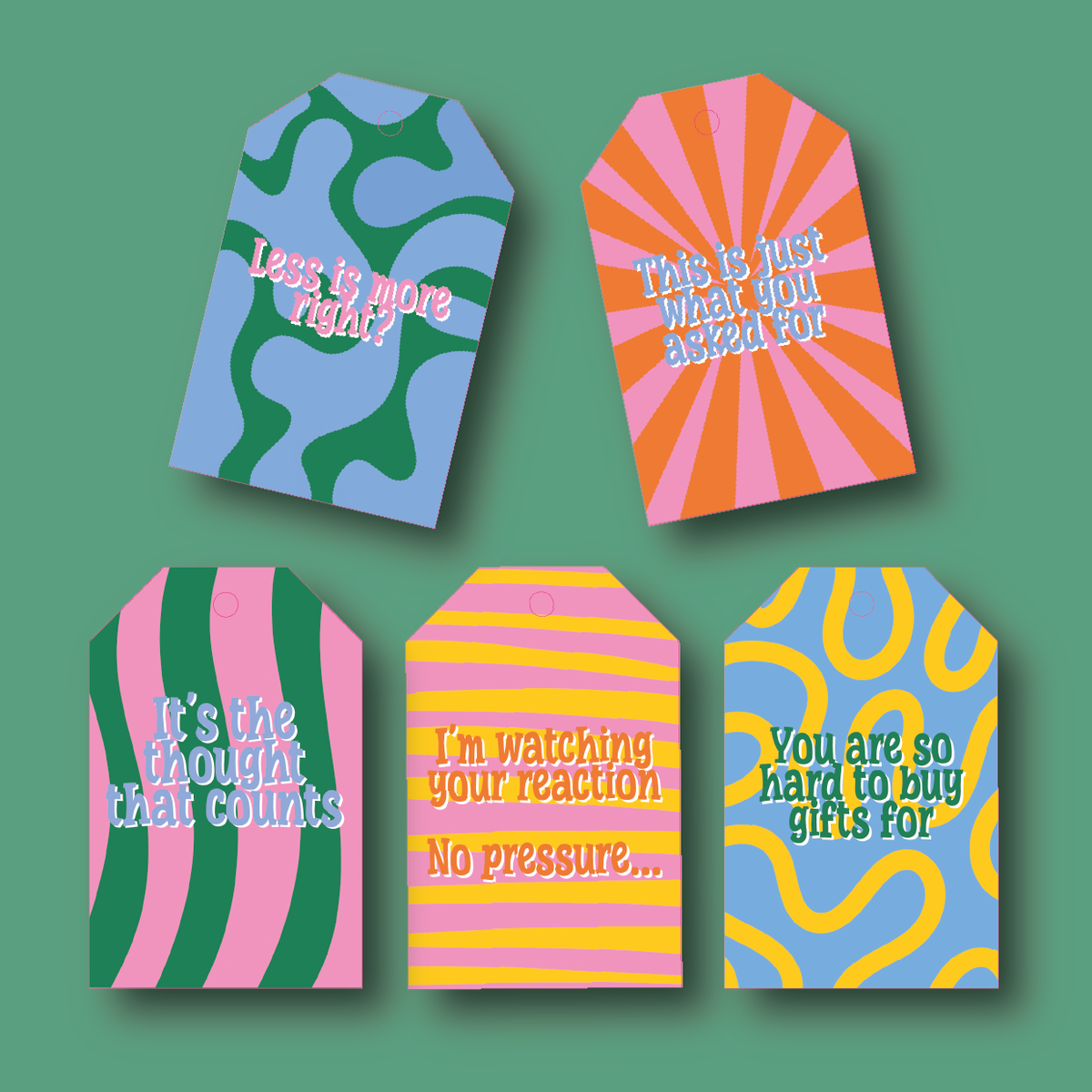 Cadeaulabelset "Totally Honest Gift Tags 3" | Deadpixel