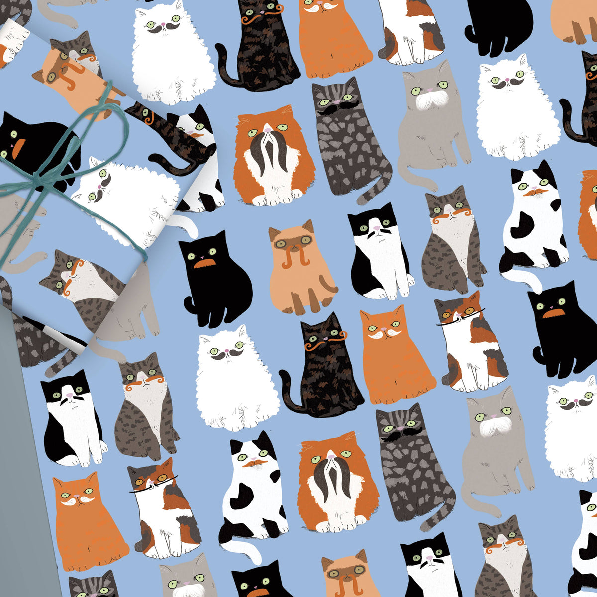 Cadeaupapier "Meowstachio" | Jo Clark Design