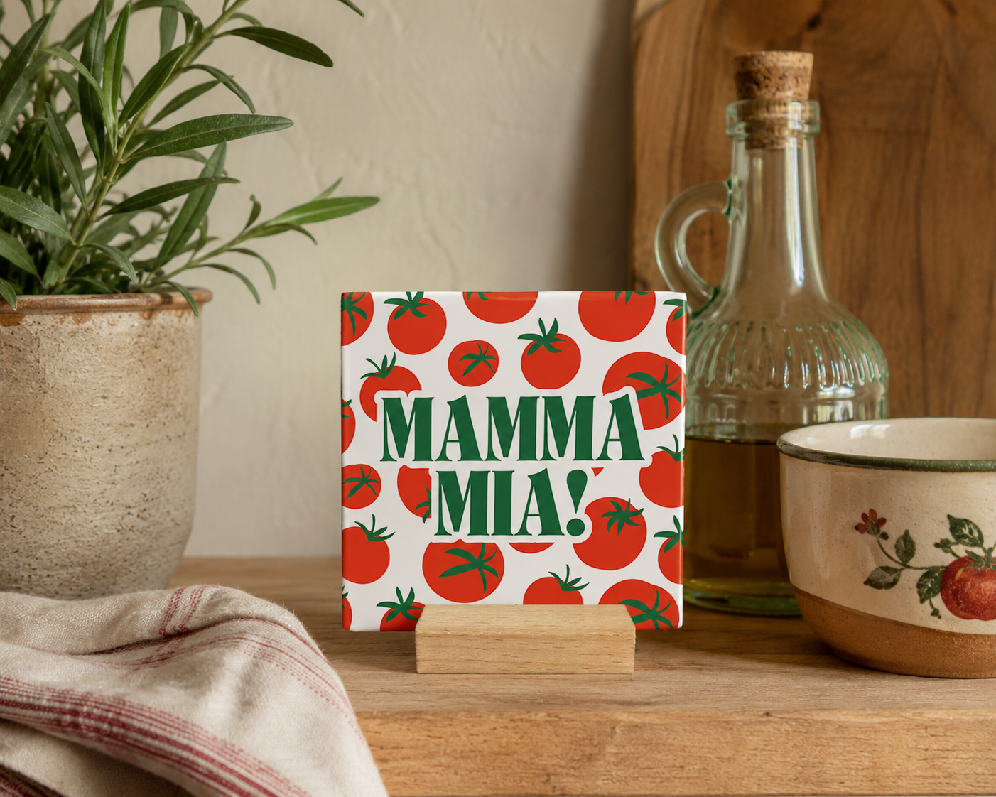 Keramische Tegel "Mamma mia!" | Artige