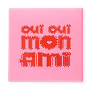 Keramische Tegelt "Oui Oui Mon Ami"