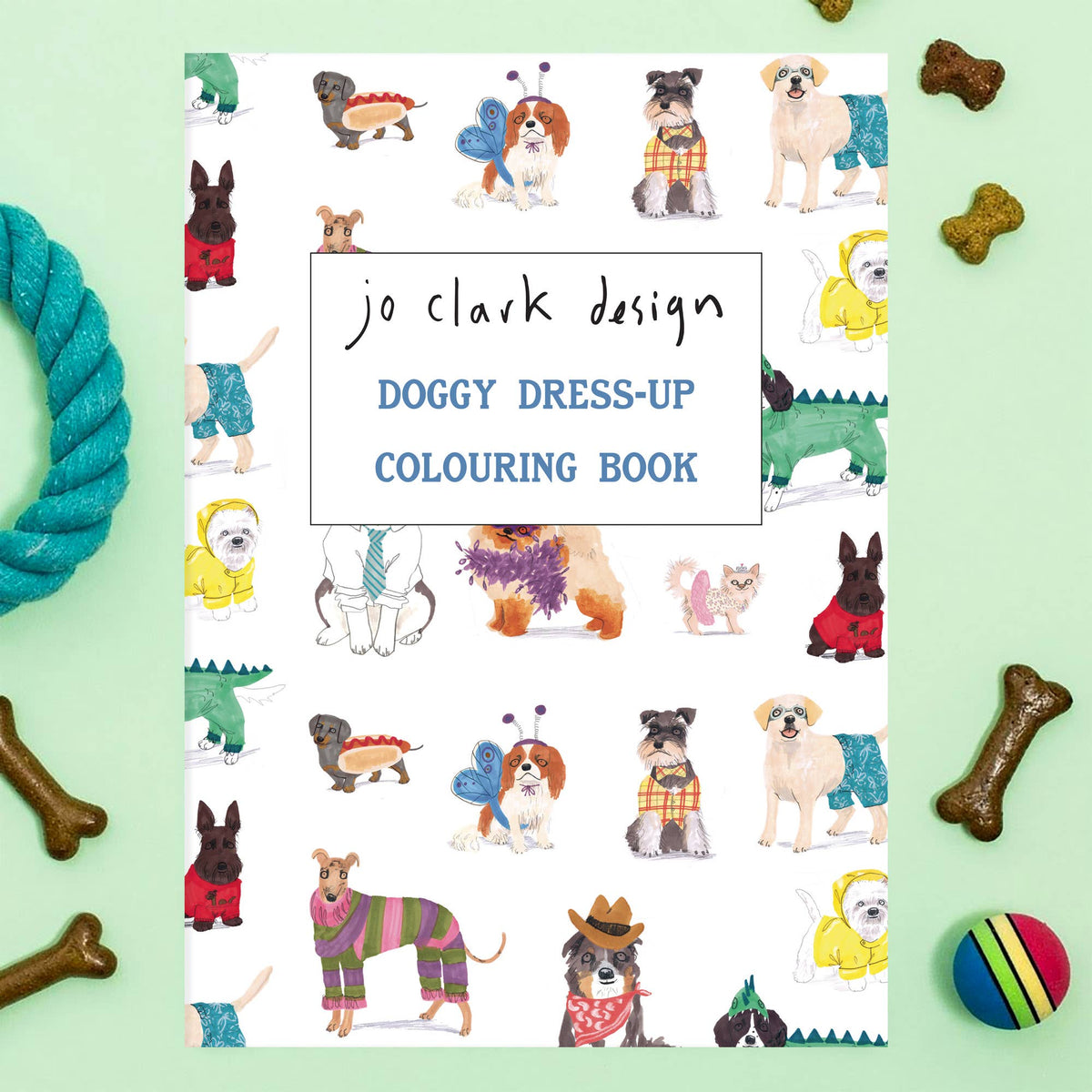 Kleurboek "Doggy Dress-Up" | Jo Clark Design