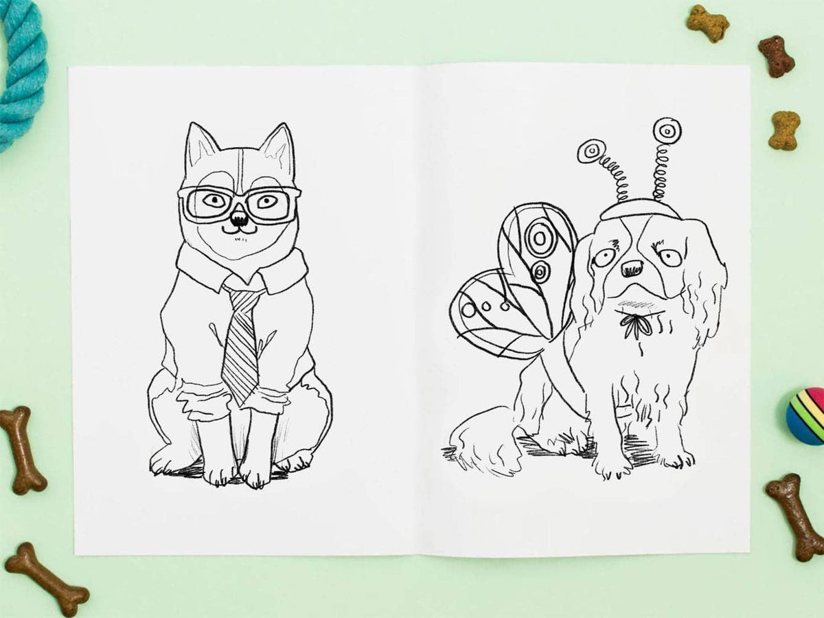 Kleurboek "Doggy Dress-Up" | Jo Clark Design