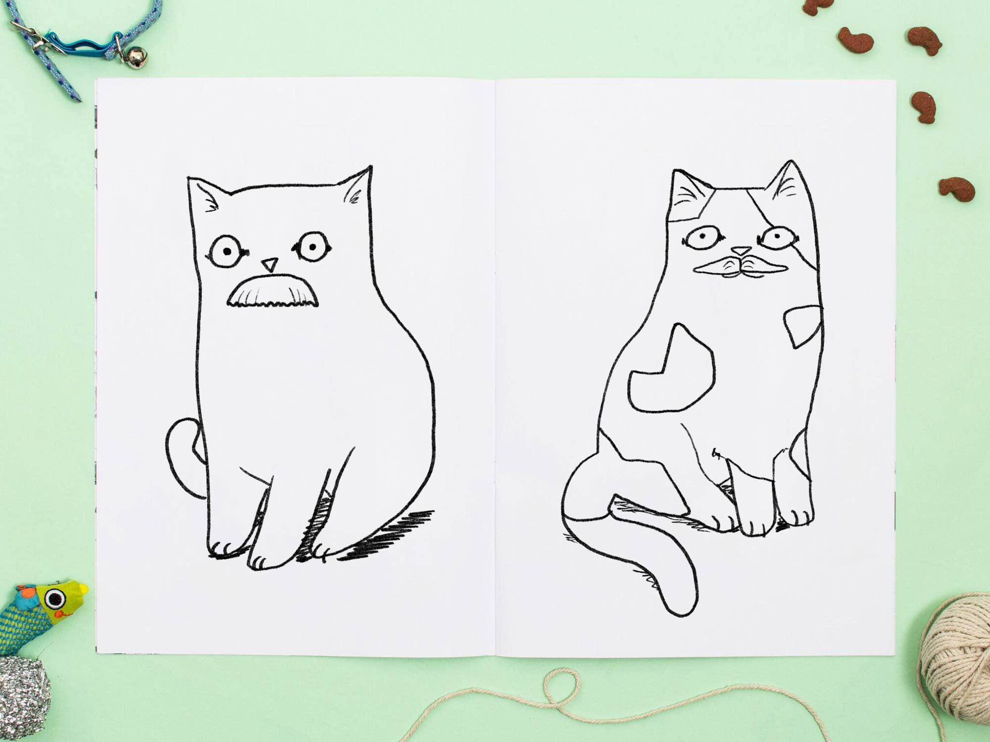 Kleurboek "Meowstachio" | Jo Clark Design