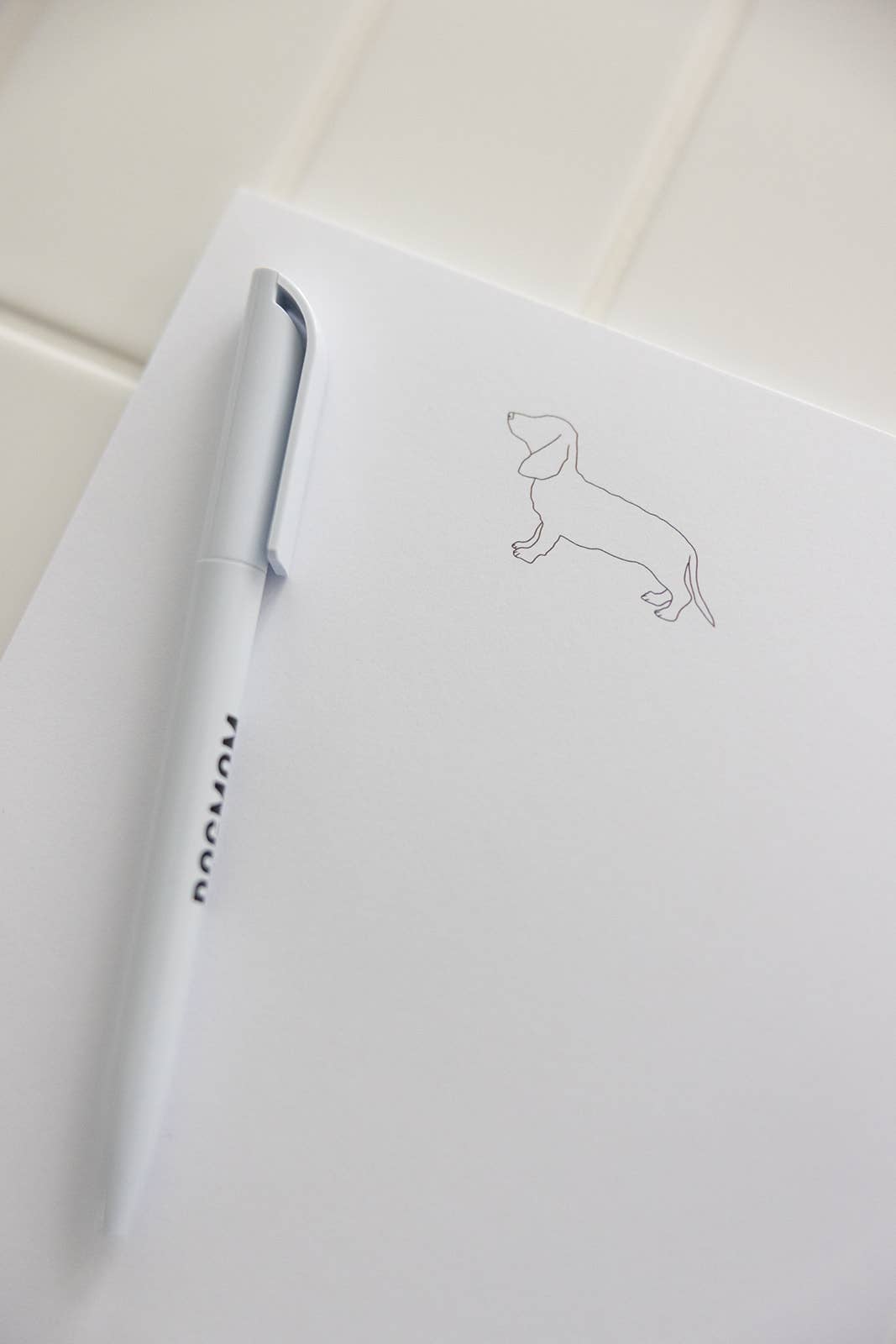 Memoblok A5 "DACKEL" wit | Lieblingspfote
