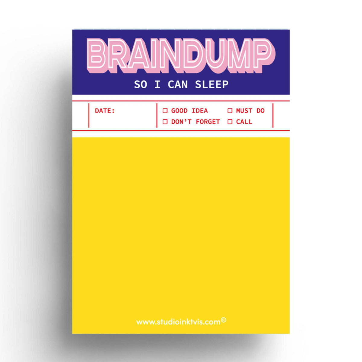 Memoblok  "Braindump" | Studio Inktvis