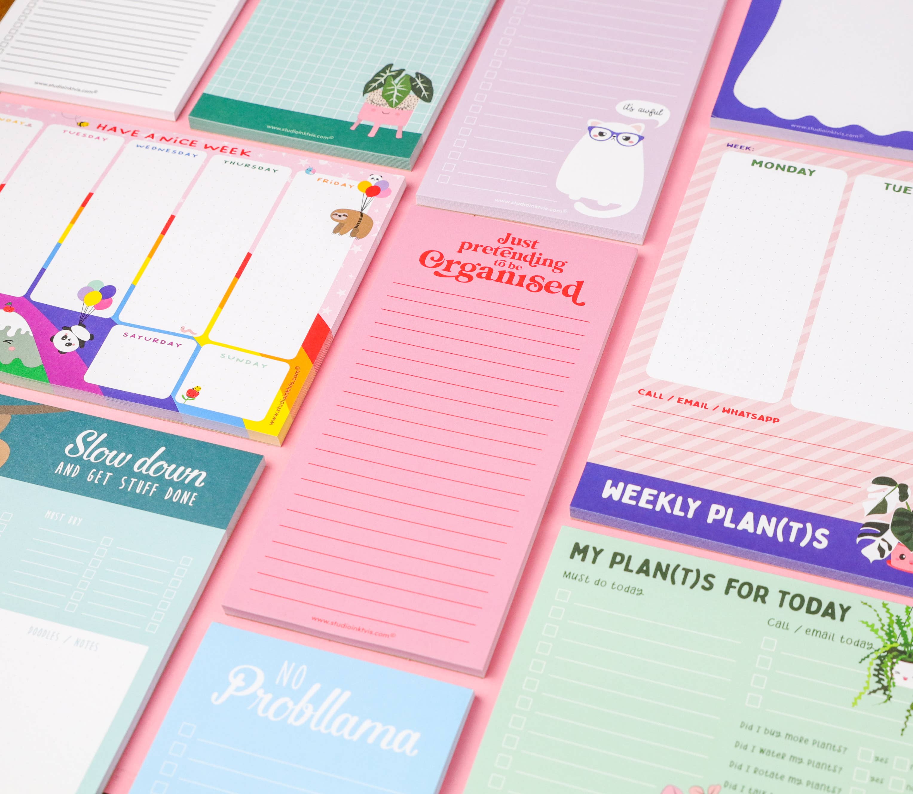 Memoblok "Just Pretending to Be Organised" | Studio Inktvis