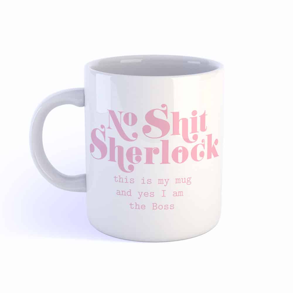 Mok "No Shit Sherlock Boss" | Studio Inktvis